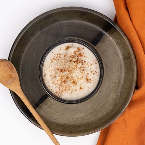 Vista cenital arroz con leche