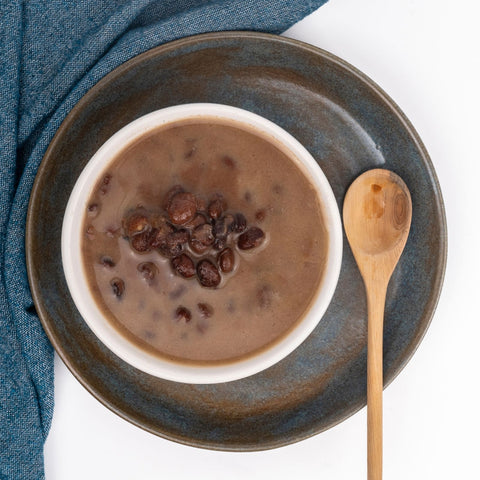 Vista cenital frijoles negros