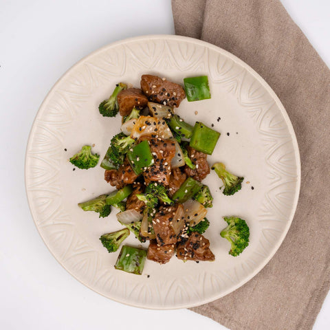 Vista cenital mongolian beef