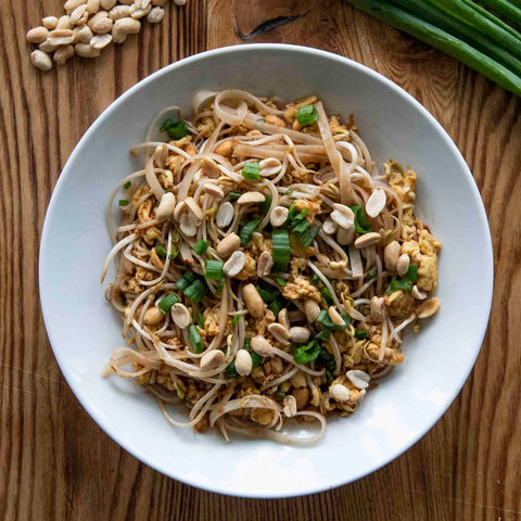Vista cenital pad thai