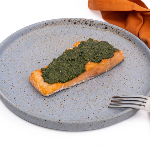 Salmón pesto