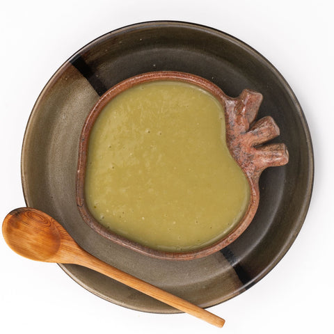 Vista cenital salsa verde sin chile