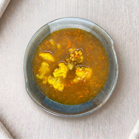 vista cenital sopa ayurvedica kitchari