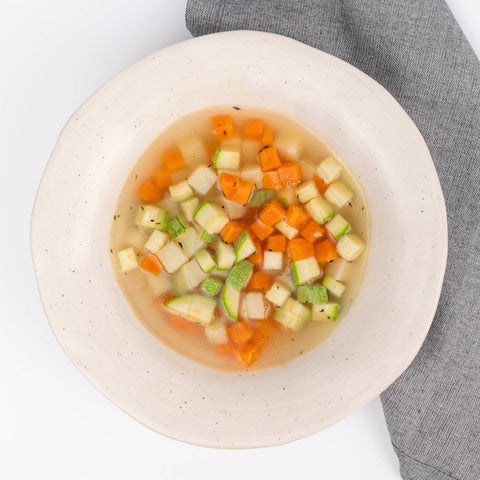 Vista cenital sopa de verduras