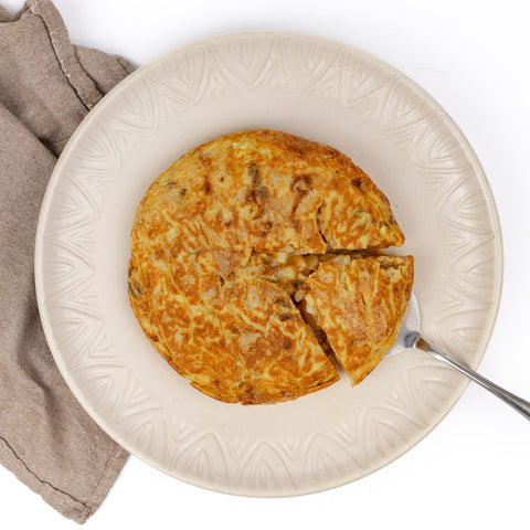Vista cenital tortilla de patata
