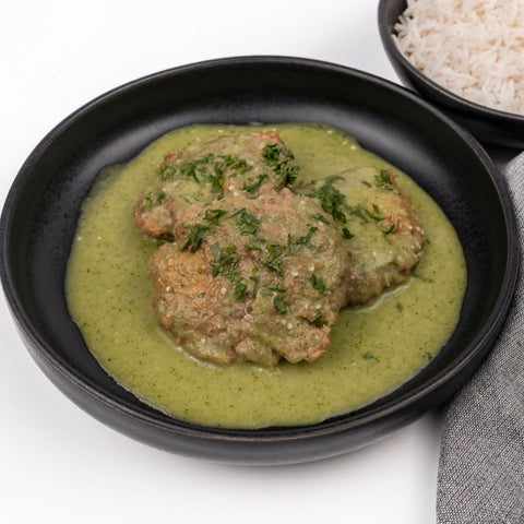 tortitas de carne en salsa verde