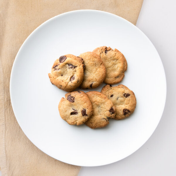 Galletas horneadas con chispas de chocolate