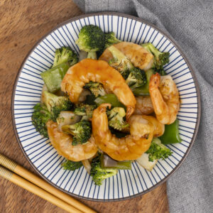 Camarones teriyaki