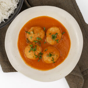 Albóndigas de pollo en caldillo de jitomate